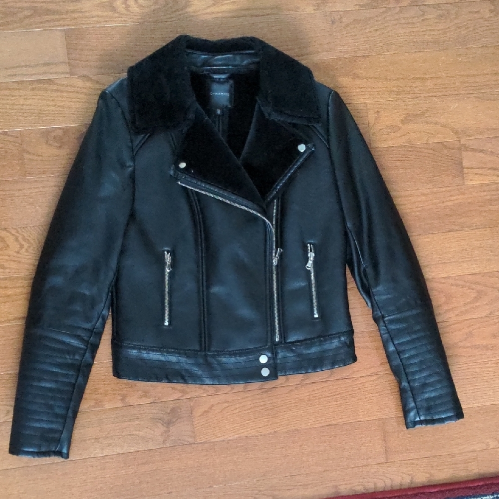 Dynamite Black Faux- Leather Women's Jacket